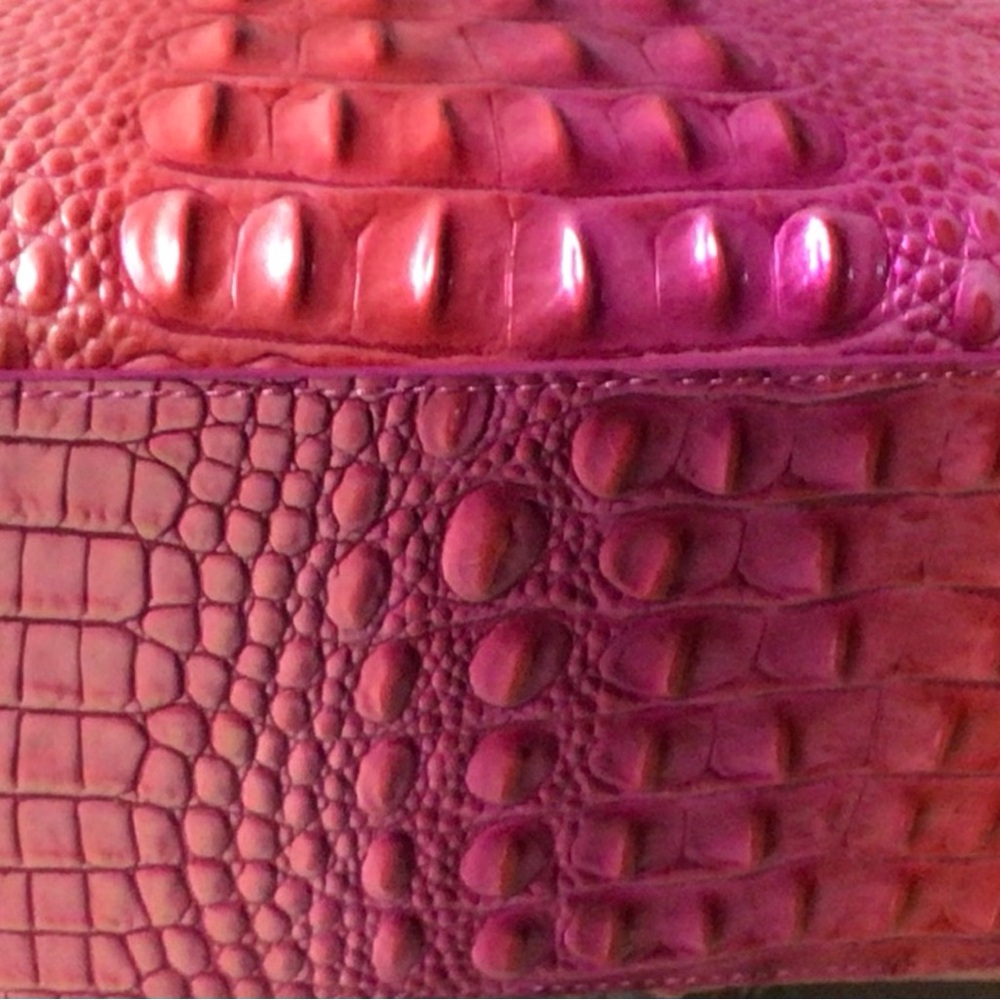 Leather Brahmin Tri-Color Caroline tote.
(Pink, Purple, Coral tones)

NWOT - Picture 10 of 16